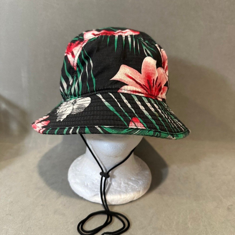 CSG Champs Sports Gear Tropical Floral Bucket Hat Black Pink Green OSFM